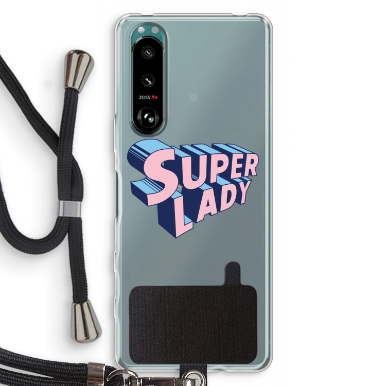 Superlady: Sony Xperia 5 III Transparant Hoesje met koord