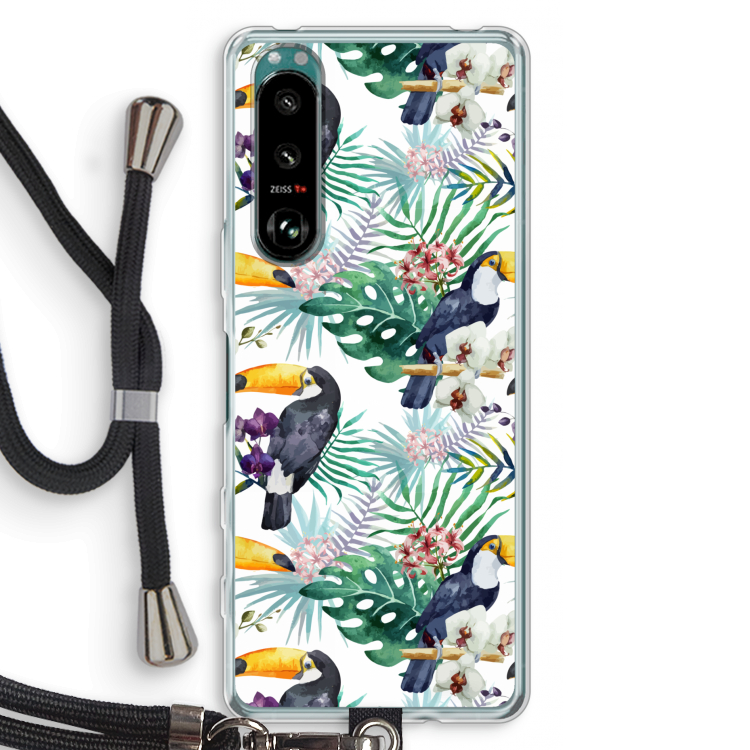 Tukans: Sony Xperia 5 III Transparant Hoesje met koord