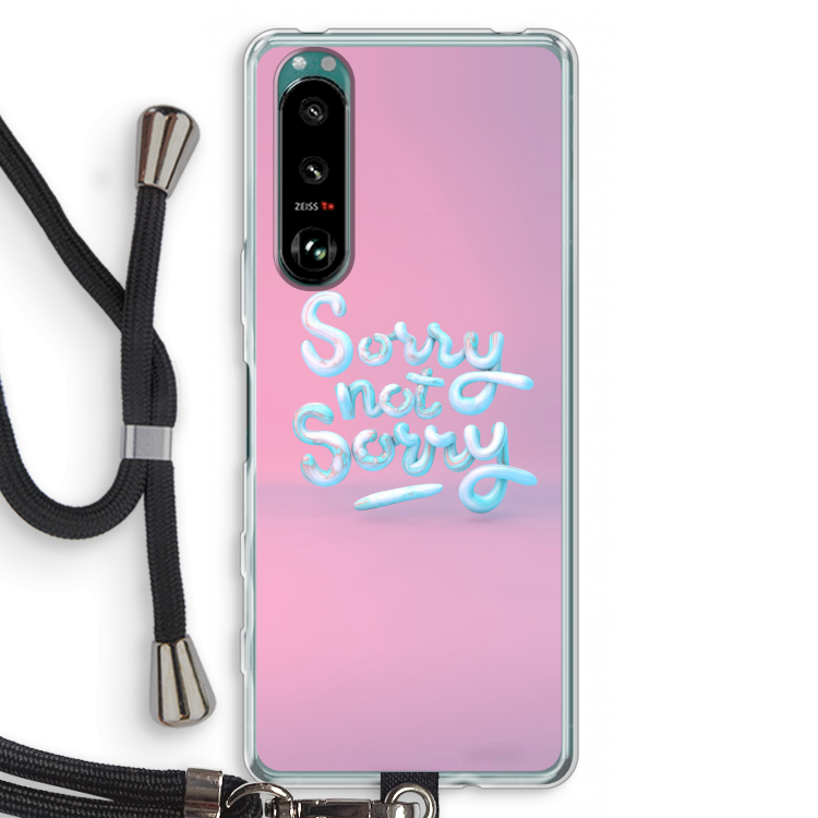 Sorry not sorry: Sony Xperia 5 III Transparant Hoesje met koord