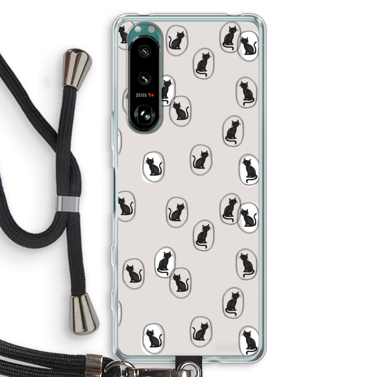 Miauw: Sony Xperia 5 III Transparant Hoesje met koord
