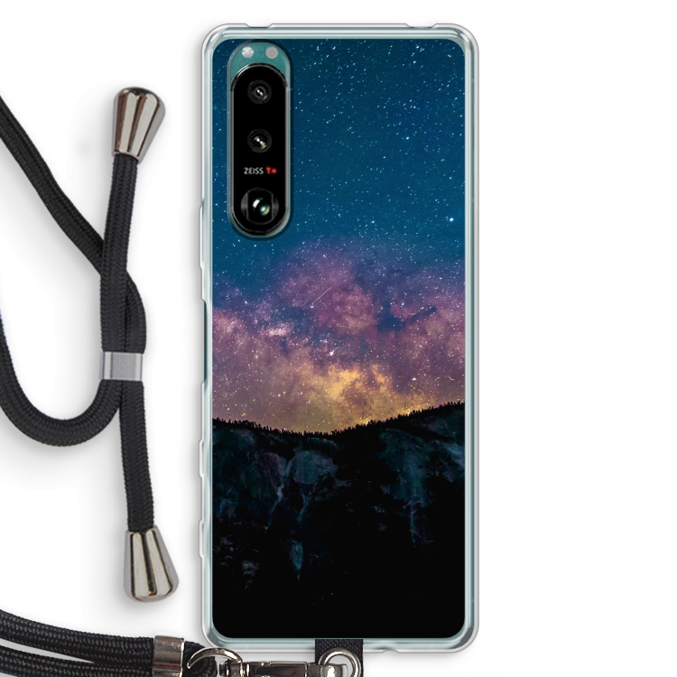 Travel to space: Sony Xperia 5 III Transparant Hoesje met koord