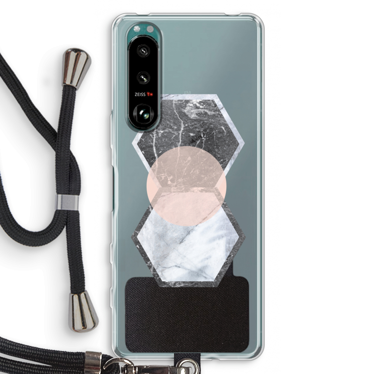 Creatieve toets: Sony Xperia 5 III Transparant Hoesje met koord