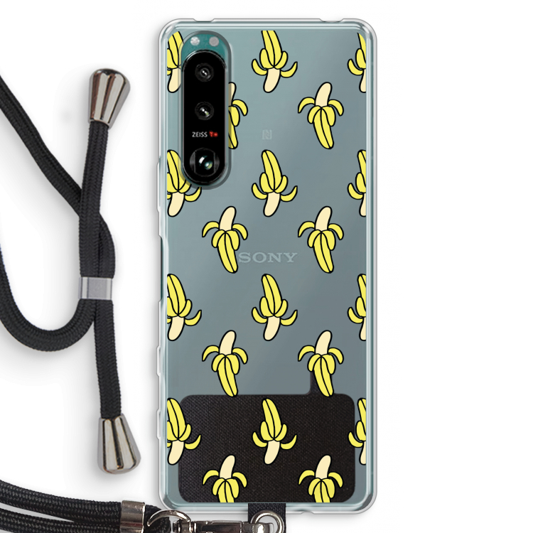 Bananas: Sony Xperia 5 III Transparant Hoesje met koord