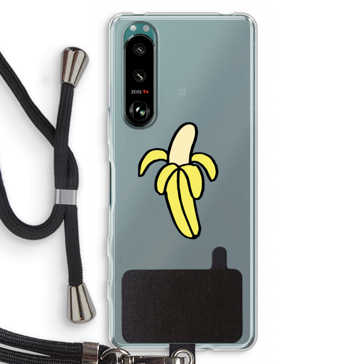 Banana: Sony Xperia 5 III Transparant Hoesje met koord