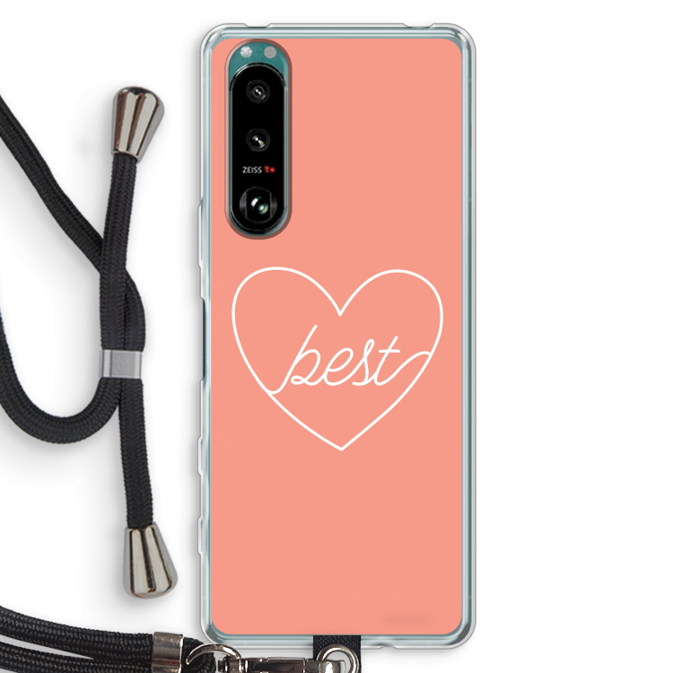 Best heart: Sony Xperia 5 III Transparant Hoesje met koord