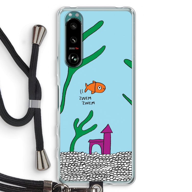 Aquarium: Sony Xperia 5 III Transparant Hoesje met koord