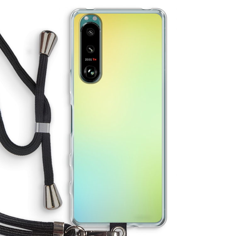 Minty mist pastel: Sony Xperia 5 III Transparant Hoesje met koord
