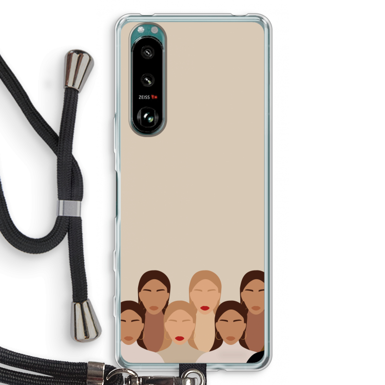 Girls girls girls: Sony Xperia 5 III Transparant Hoesje met koord