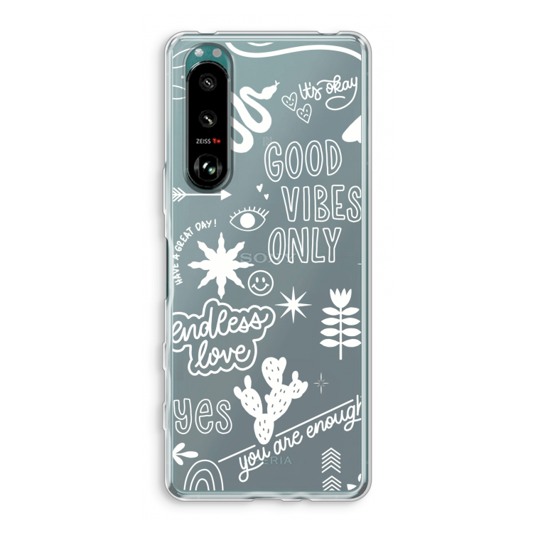 Good vibes: Sony Xperia 5 III Transparant Hoesje