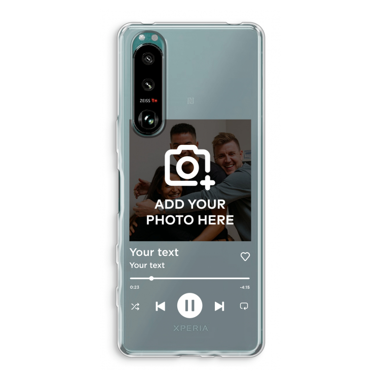 Music Player: Sony Xperia 5 III Transparant Hoesje