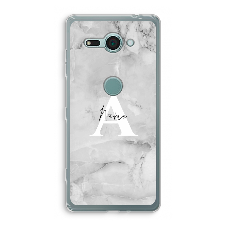 Ivory Marble: Sony Xperia XZ2 Compact Transparant Hoesje