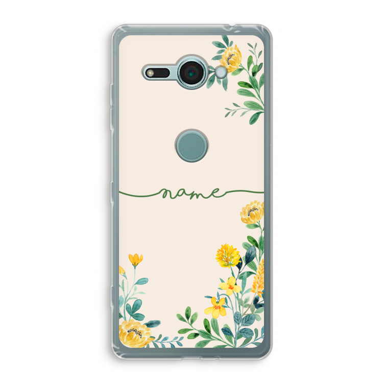Gele bloemen: Sony Xperia XZ2 Compact Transparant Hoesje