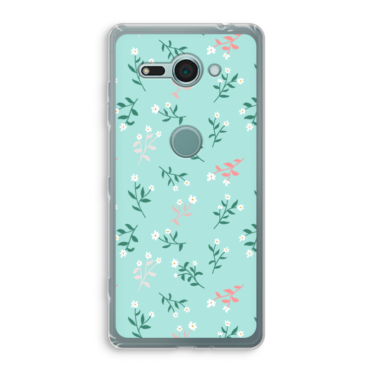Small white flowers: Sony Xperia XZ2 Compact Transparant Hoesje