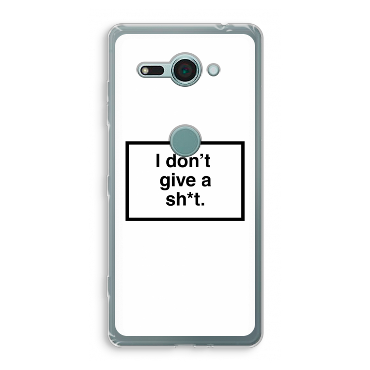 Don't give a shit: Sony Xperia XZ2 Compact Transparant Hoesje