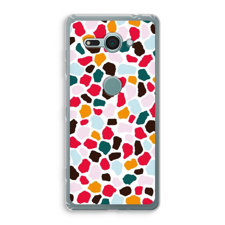 Colored Giraffe: Sony Xperia XZ2 Compact Transparant Hoesje