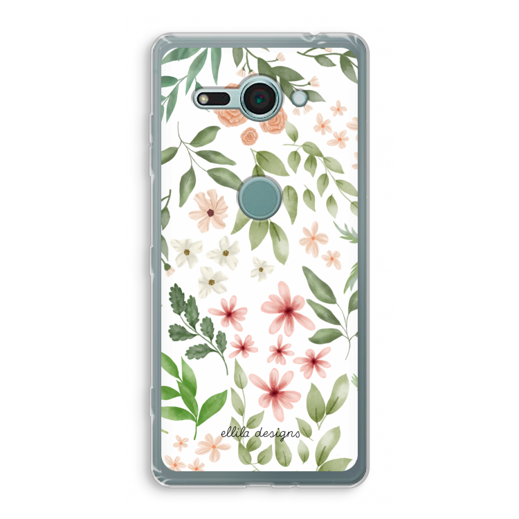 Botanical sweet flower heaven: Sony Xperia XZ2 Compact Transparant Hoesje