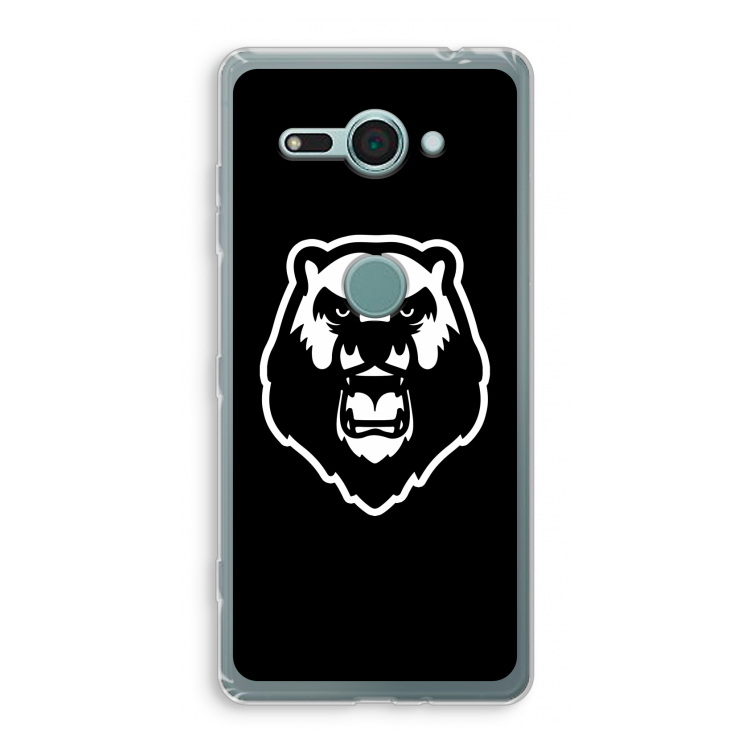 Angry Bear (black): Sony Xperia XZ2 Compact Transparant Hoesje