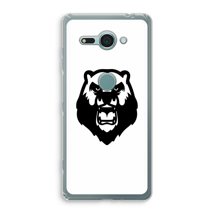 Angry Bear (white): Sony Xperia XZ2 Compact Transparant Hoesje