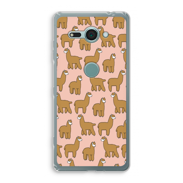 Alpacas: Sony Xperia XZ2 Compact Transparant Hoesje
