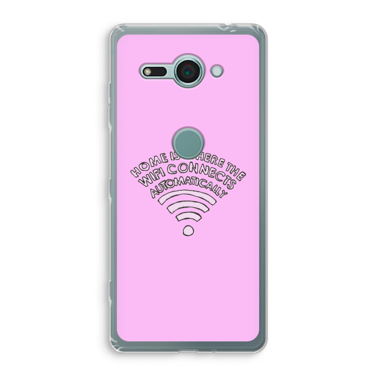 Home Is Where The Wifi Is: Sony Xperia XZ2 Compact Transparant Hoesje