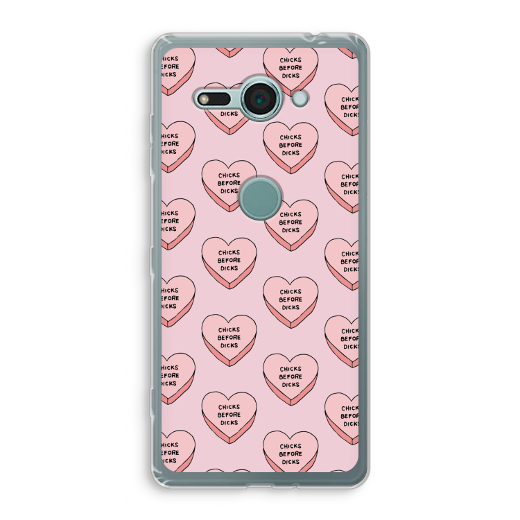 Chicks before dicks: Sony Xperia XZ2 Compact Transparant Hoesje