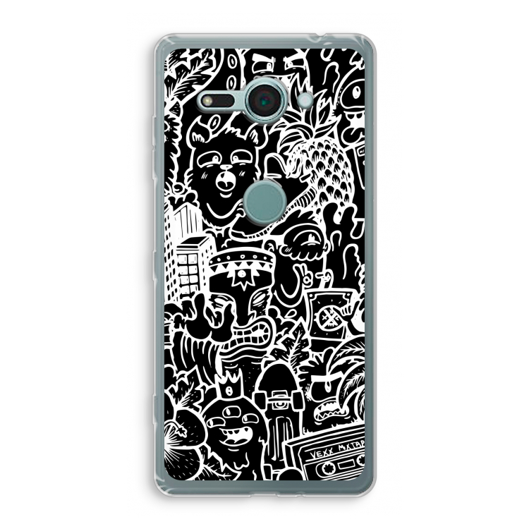 Vexx Black Mixtape: Sony Xperia XZ2 Compact Transparant Hoesje