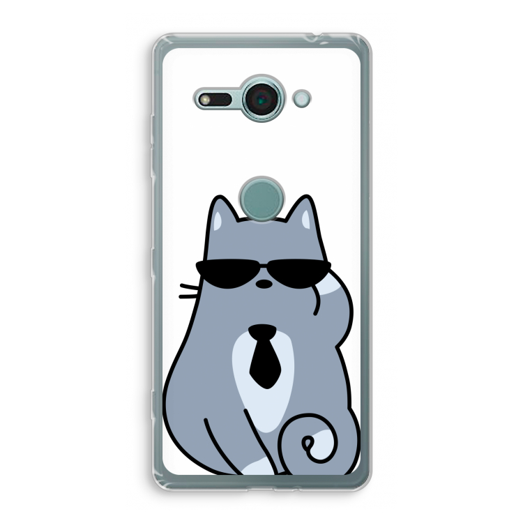 Cool cat: Sony Xperia XZ2 Compact Transparant Hoesje