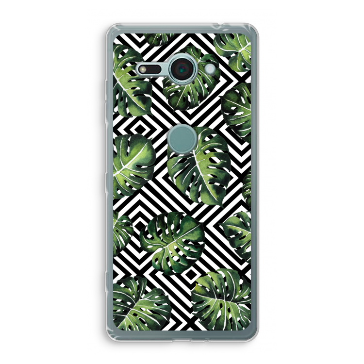 Geometrische jungle: Sony Xperia XZ2 Compact Transparant Hoesje