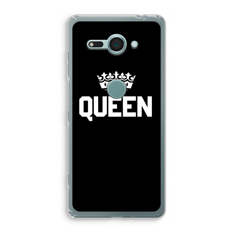 Queen zwart: Sony Xperia XZ2 Compact Transparant Hoesje