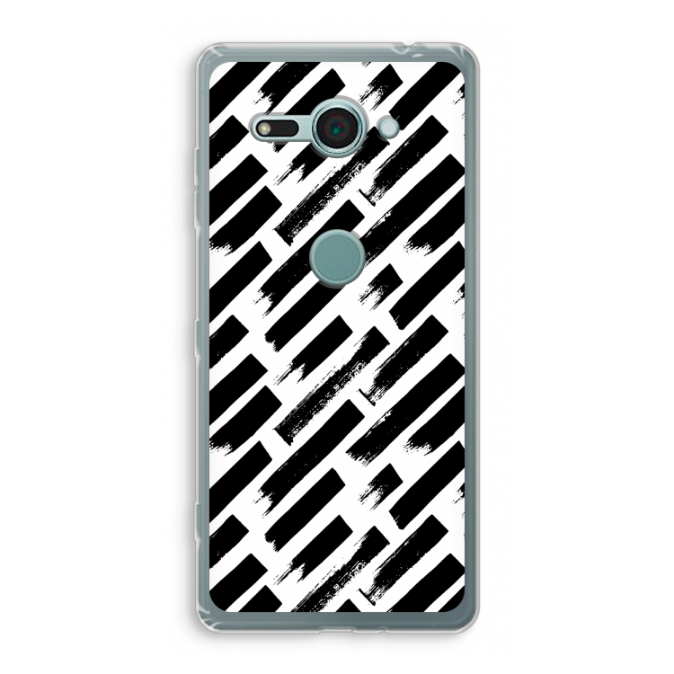 Zwarte vegen: Sony Xperia XZ2 Compact Transparant Hoesje