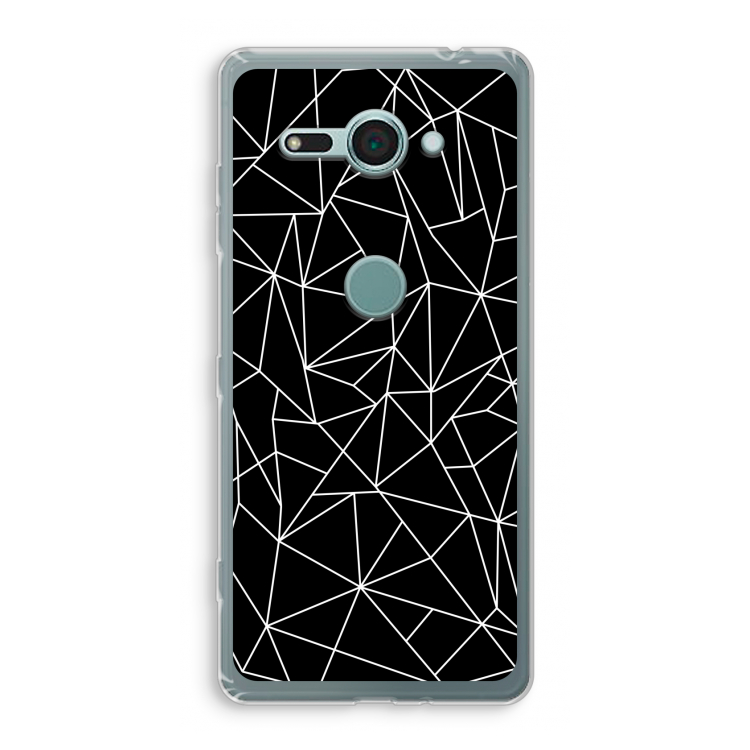 Geometrische lijnen wit: Sony Xperia XZ2 Compact Transparant Hoesje