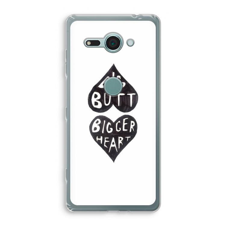 Big butt bigger heart: Sony Xperia XZ2 Compact Transparant Hoesje