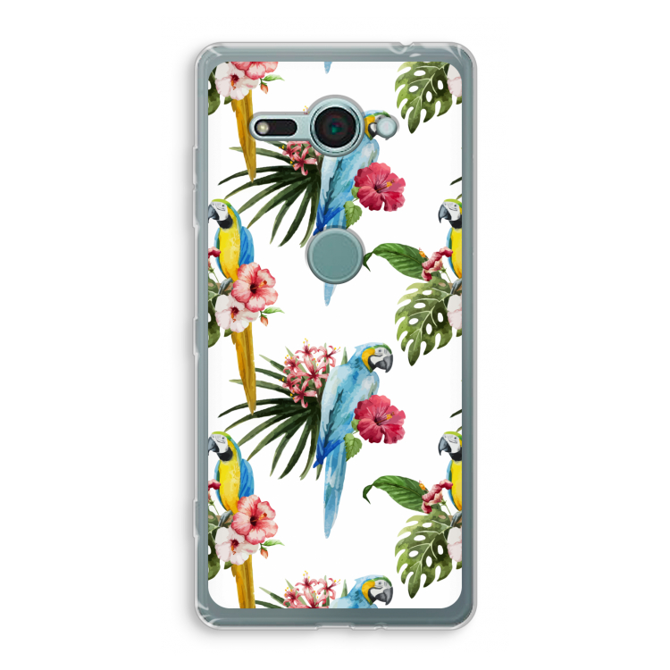 Kleurrijke papegaaien: Sony Xperia XZ2 Compact Transparant Hoesje