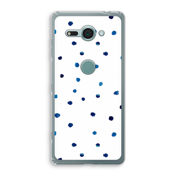 Blauwe stippen: Sony Xperia XZ2 Compact Transparant Hoesje