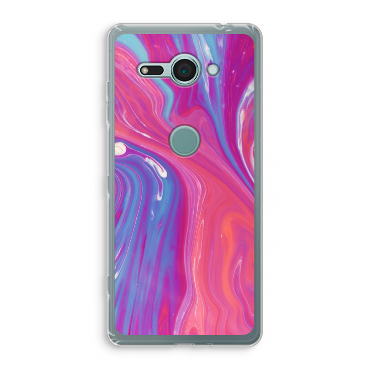 Paarse stroom: Sony Xperia XZ2 Compact Transparant Hoesje