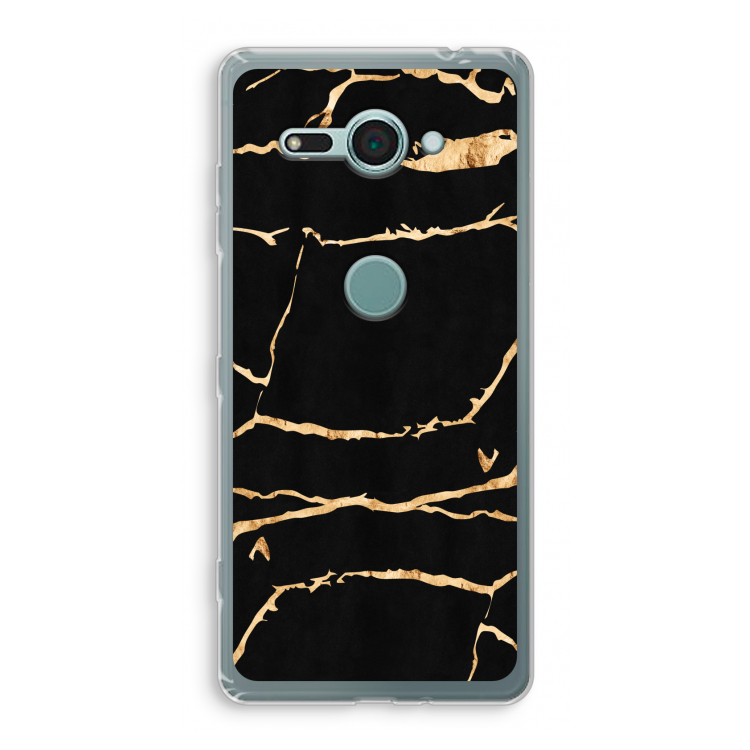 Gouden marmer: Sony Xperia XZ2 Compact Transparant Hoesje