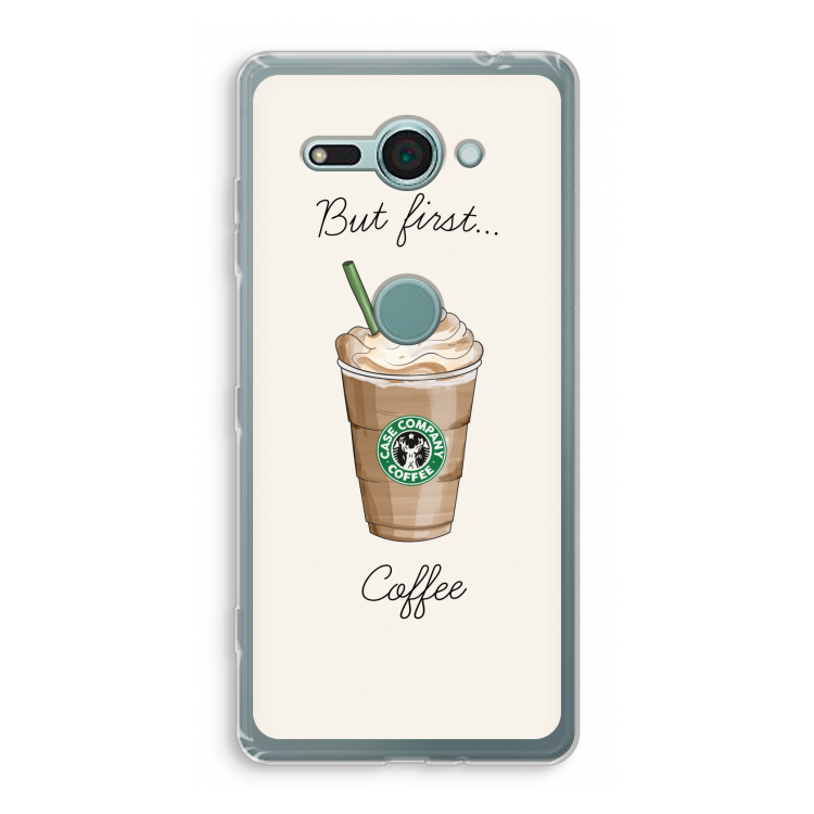 But first coffee: Sony Xperia XZ2 Compact Transparant Hoesje