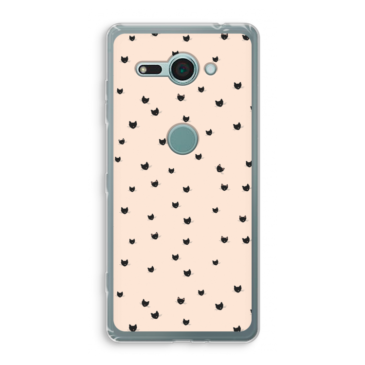 Kleine kattenkopjes: Sony Xperia XZ2 Compact Transparant Hoesje