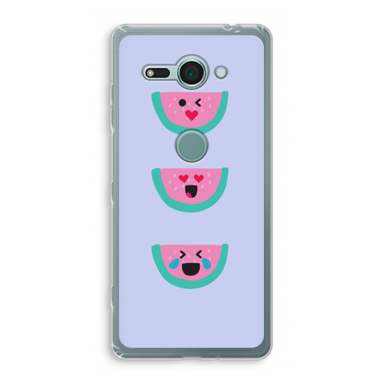 Smiley watermeloen: Sony Xperia XZ2 Compact Transparant Hoesje