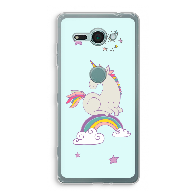 Regenboog eenhoorn: Sony Xperia XZ2 Compact Transparant Hoesje