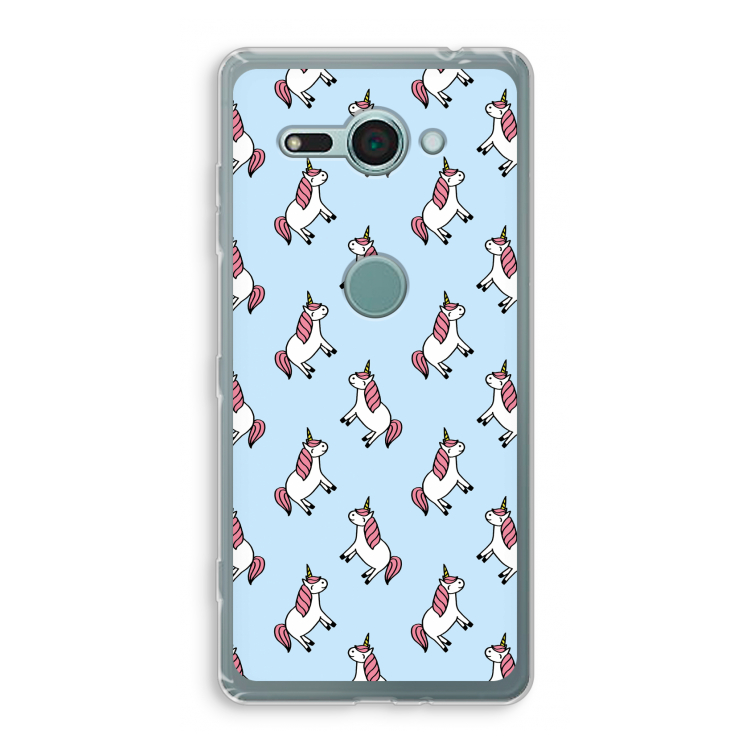 Eenhoorns overal: Sony Xperia XZ2 Compact Transparant Hoesje