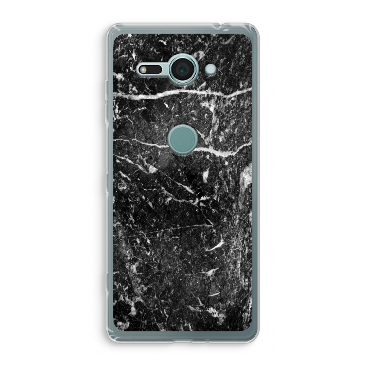 Zwart marmer: Sony Xperia XZ2 Compact Transparant Hoesje