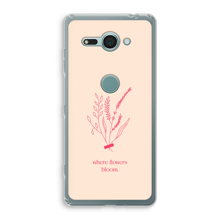 Where flowers bloom: Sony Xperia XZ2 Compact Transparant Hoesje