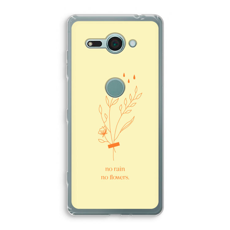 No rain no flowers: Sony Xperia XZ2 Compact Transparant Hoesje