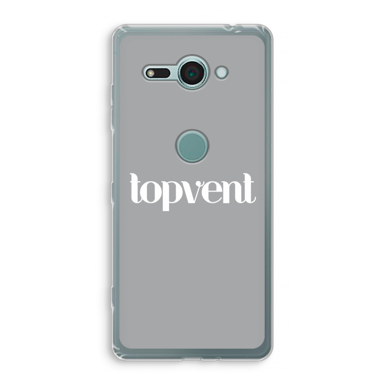Topvent Grijs Wit: Sony Xperia XZ2 Compact Transparant Hoesje