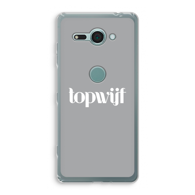 Topwijf Grijs Wit: Sony Xperia XZ2 Compact Transparant Hoesje