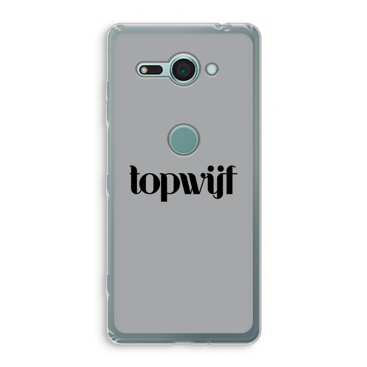 Topwijf Grijs Zwart: Sony Xperia XZ2 Compact Transparant Hoesje