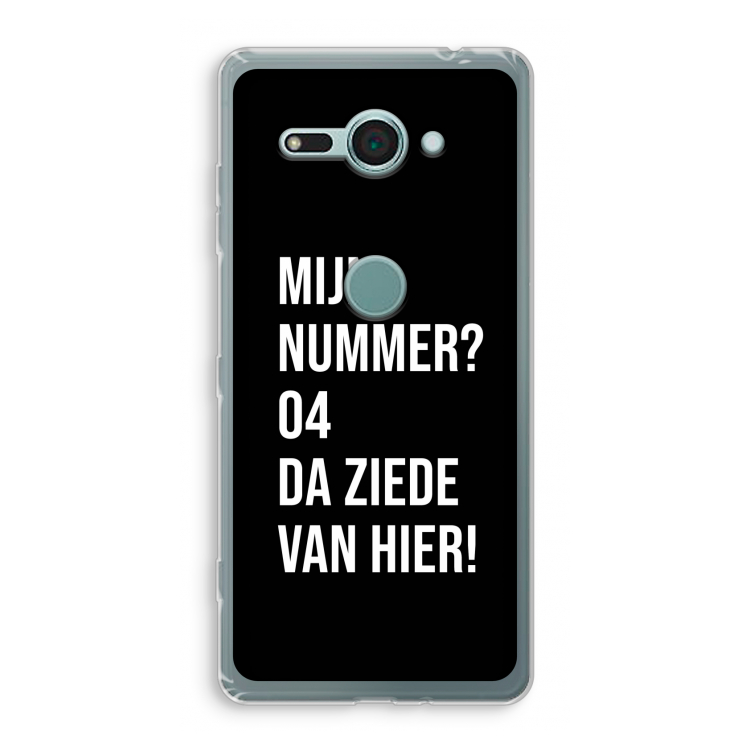 Da ziede van hier - Zwart: Sony Xperia XZ2 Compact Transparant Hoesje