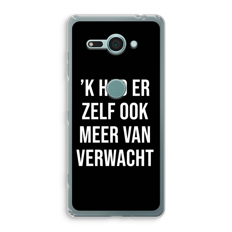 Meer verwacht - Zwart: Sony Xperia XZ2 Compact Transparant Hoesje