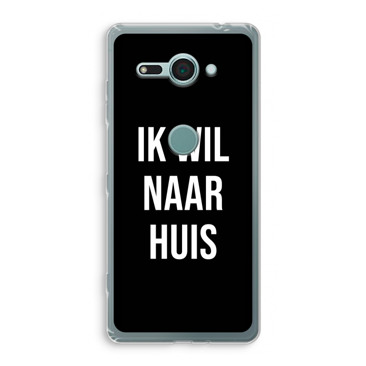 Ik wil naar huis - Zwart: Sony Xperia XZ2 Compact Transparant Hoesje